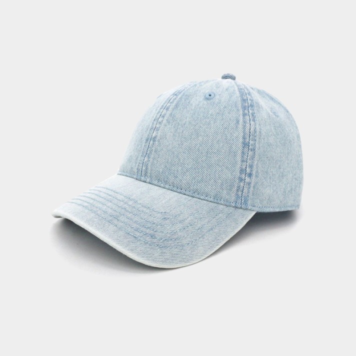 Vintage washed denim baseball cap