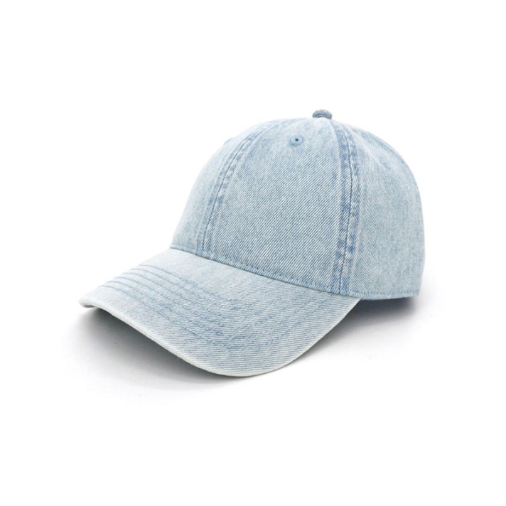 Vintage washed denim baseball cap