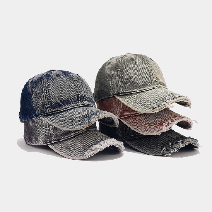 Washed vintage distressed baseball cap