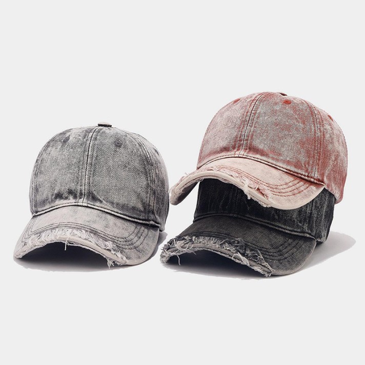 Washed vintage distressed baseball cap