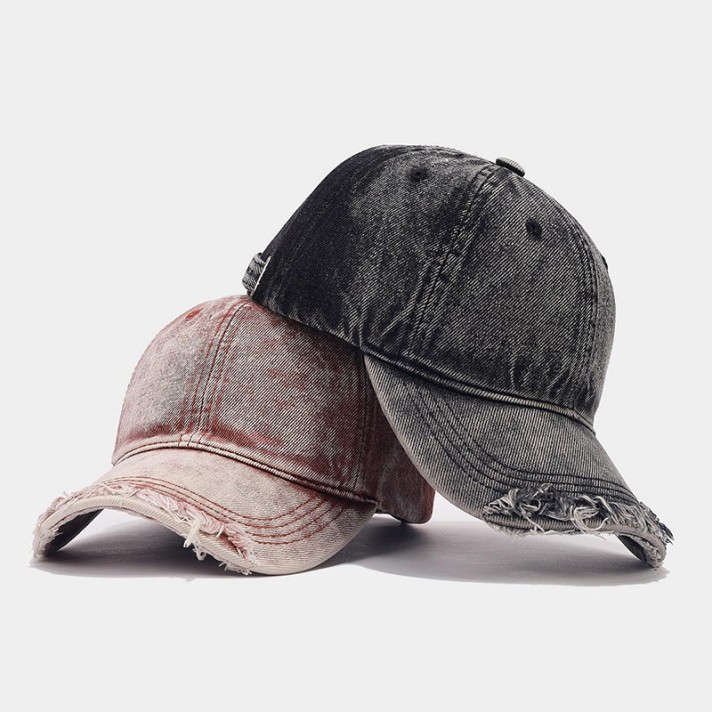 Washed vintage distressed baseball cap