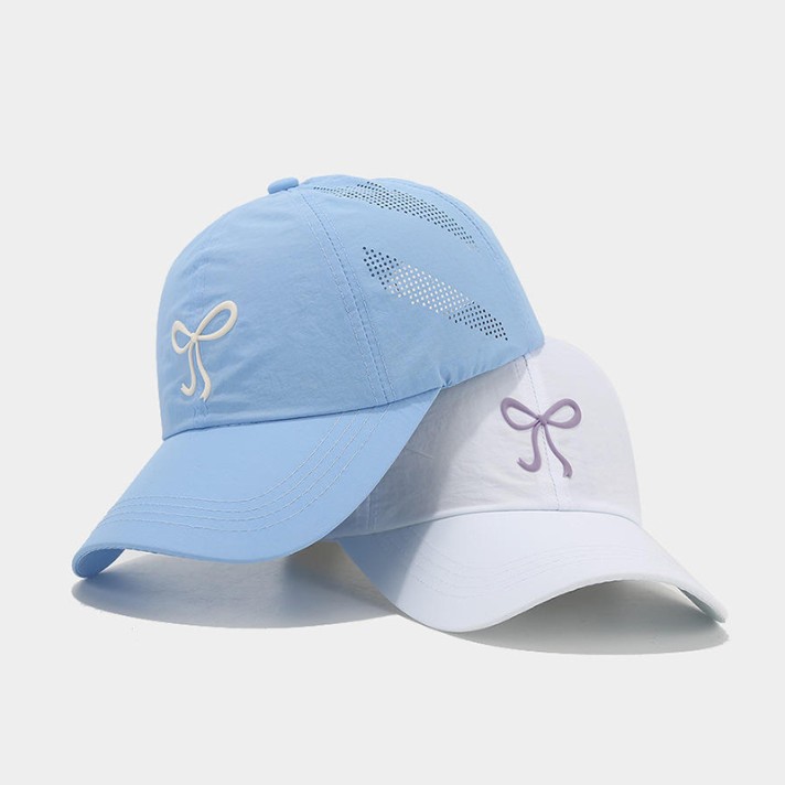 Stylish bow-tie breathable baseball cap