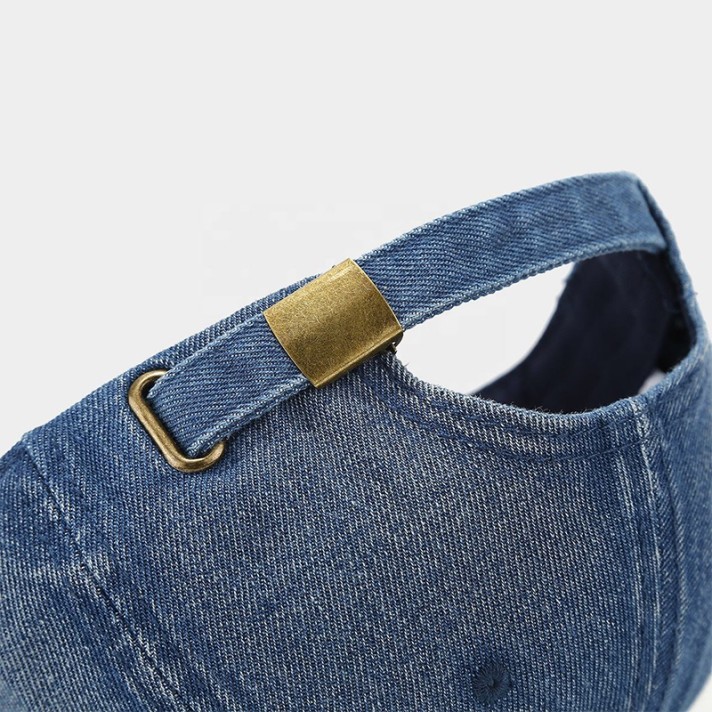 Washed and faded denim baseball cap Washed and faded denim baseball cap