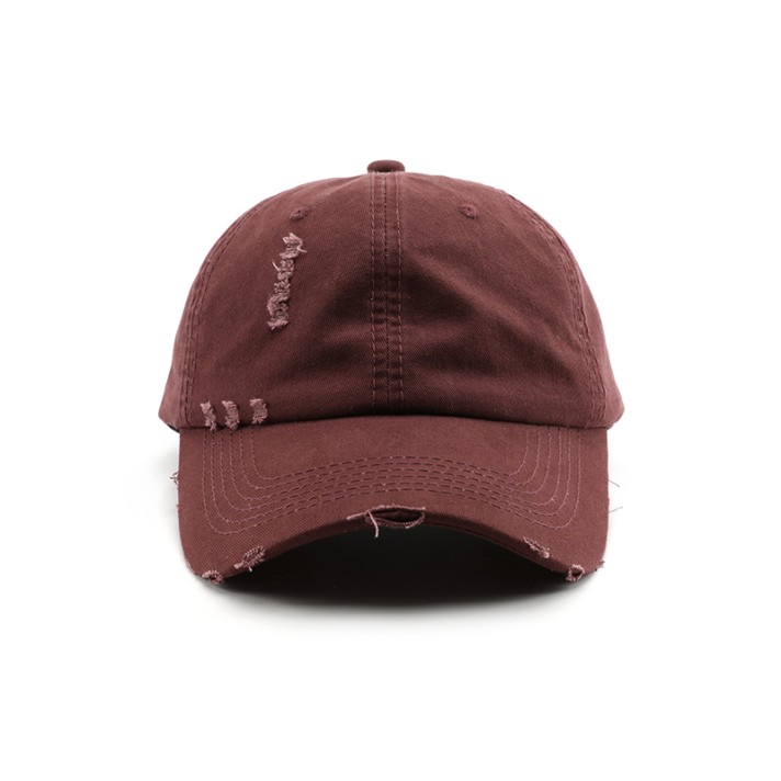 Worn-out washed breathable baseball cap