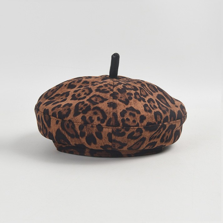 Stylish and comfortable leopard print beret