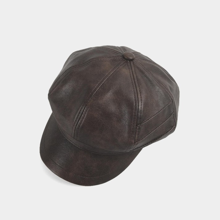 Stylish and comfortable leather beret