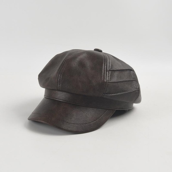 Stylish and comfortable leather beret