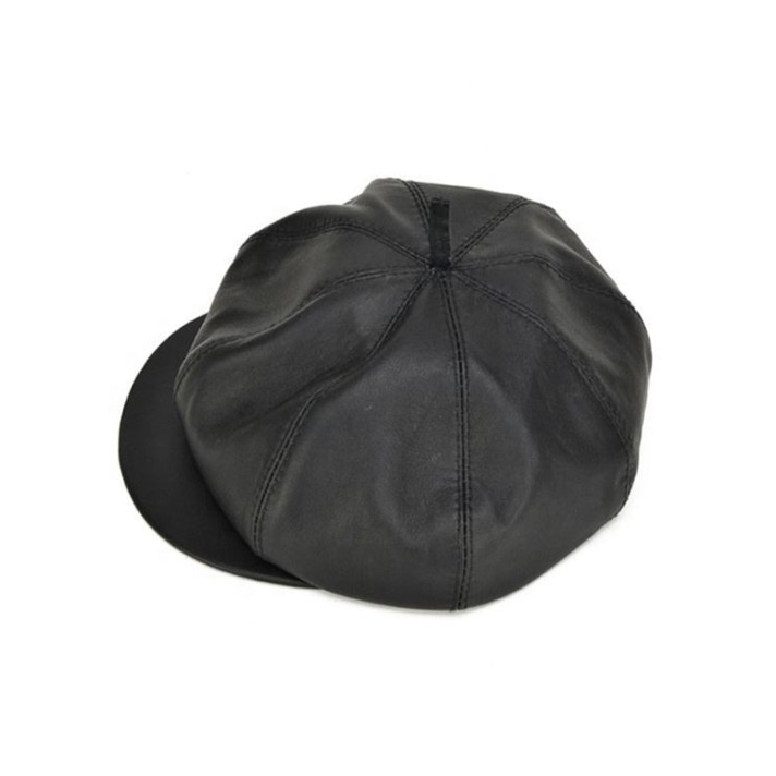 High-quality vintage leather beret