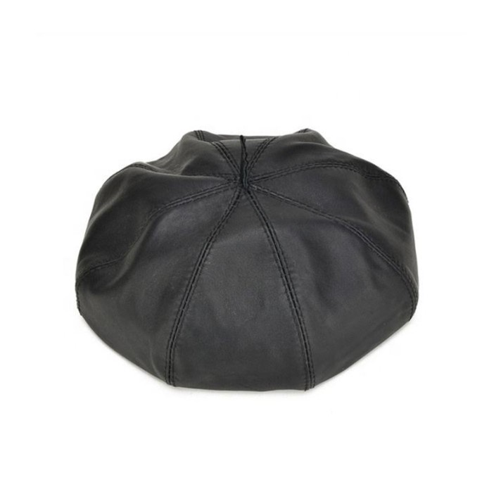 High-quality vintage leather beret