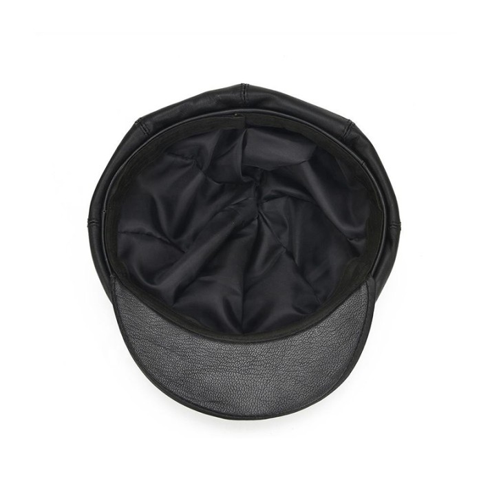 High-quality vintage leather beret