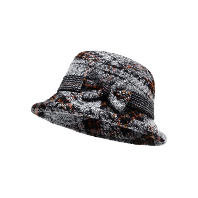 Elegant bow-designed bucket hat
