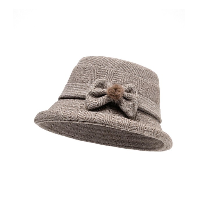 Winter warm and comfortable wool bucket hat