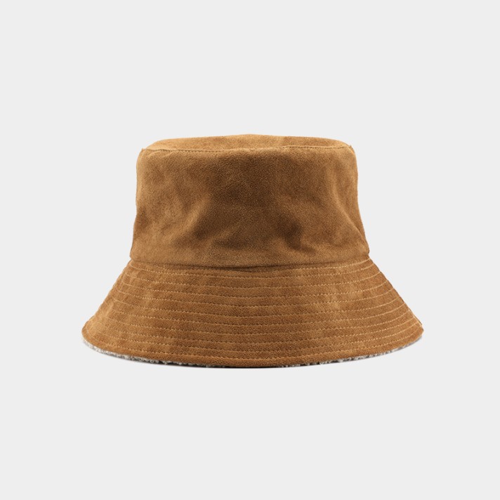 High-quality warm double-sided bucket hat