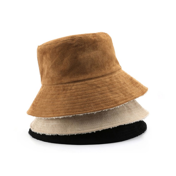 High-quality warm double-sided bucket hat