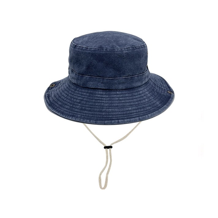 High-quality washed and distressed bucket hat