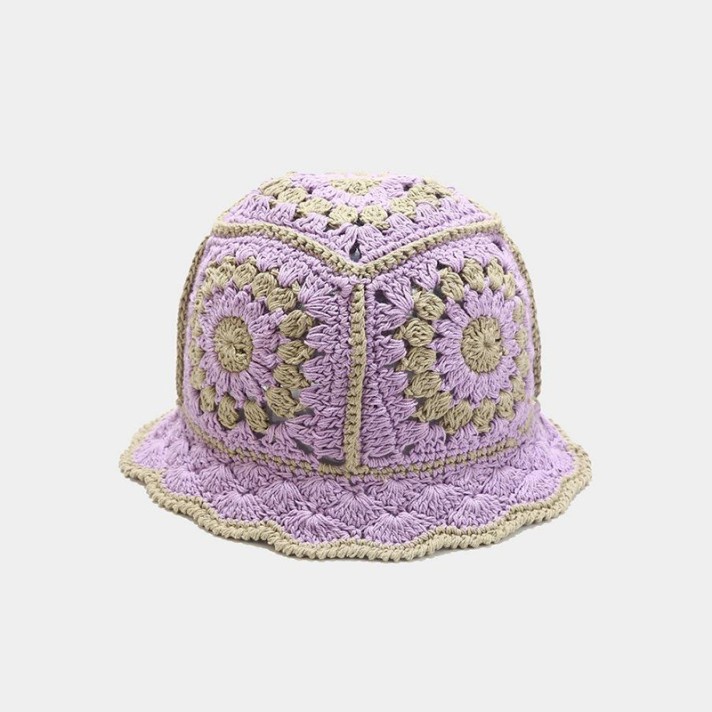 Stylish patterned crochet bucket hat