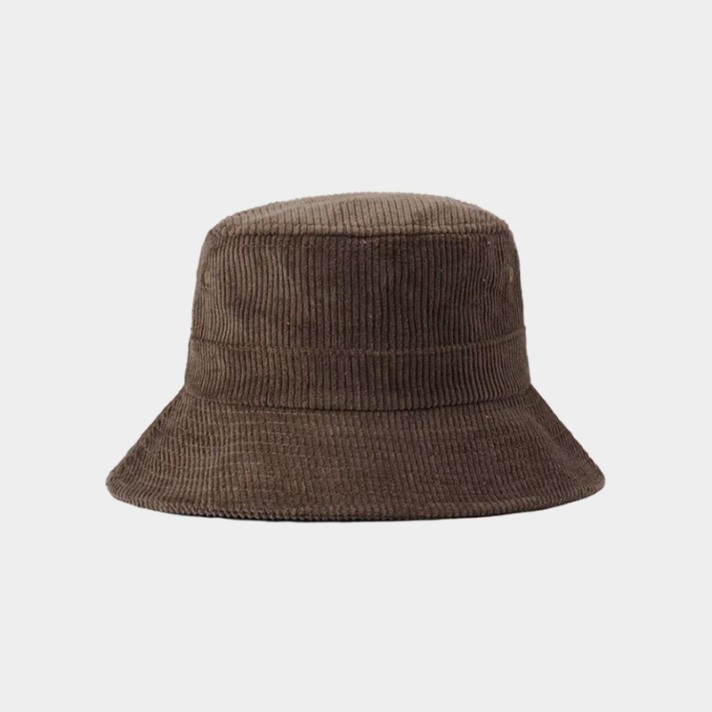 Simple and comfortable corduroy bucket hat