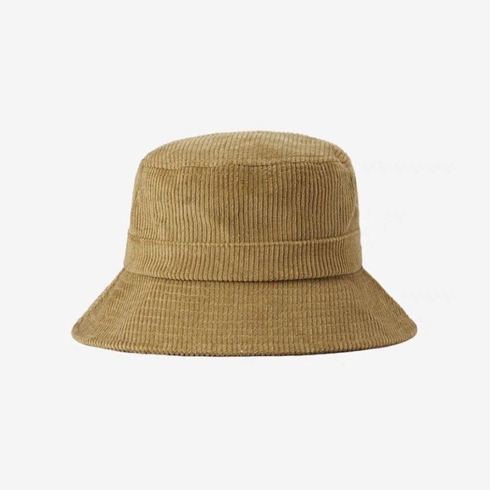 Simple and comfortable corduroy bucket hat