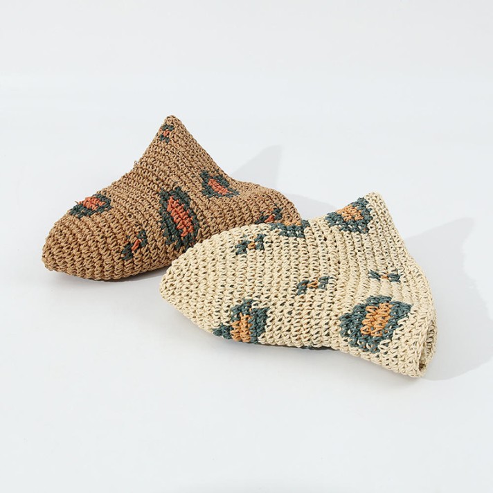 Leopard print hand-crocheted bucket hat