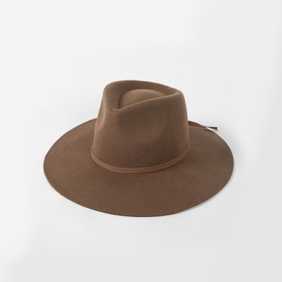 Fashionable ribbon bow wool felt hat