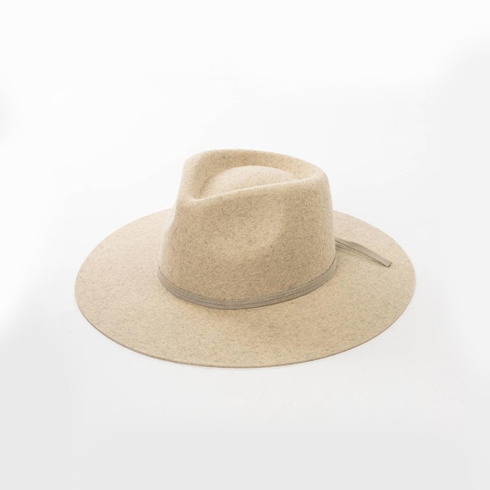Fashionable ribbon bow wool felt hat