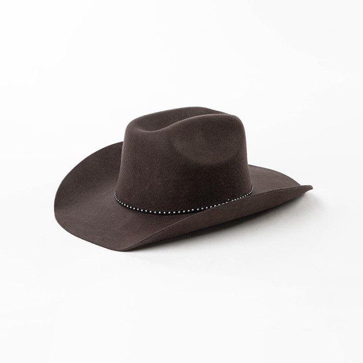 High-quality wide-brimmed wool felt hat