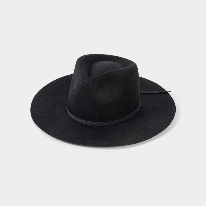 Outdoor simple wide-brimmed wool felt hat