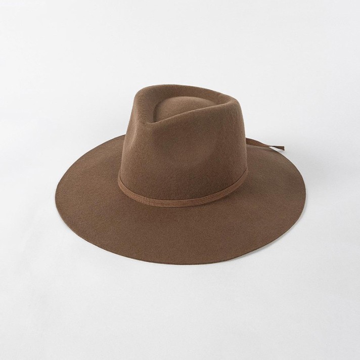 Outdoor simple wide-brimmed wool felt hat
