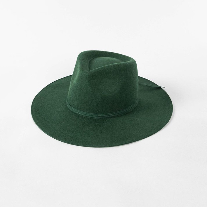 Outdoor simple wide-brimmed wool felt hat