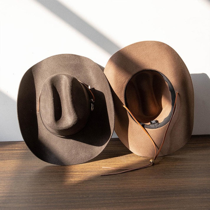 Outdoor wool Western cowboy fedora hat