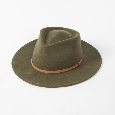 New simple wide-brimmed wool felt hat