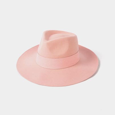 Casual stiff wide-brimmed felt hat