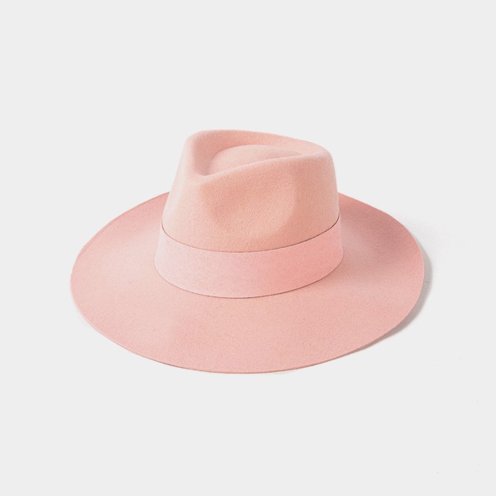Casual stiff wide-brimmed felt hat