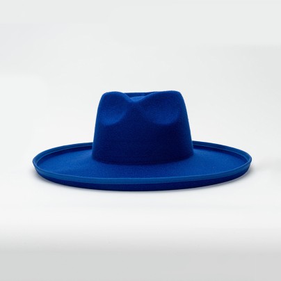 Heart-shaped wide-brimmed felt hat