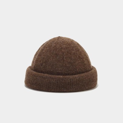 Simple outdoor warm wool knitted hat