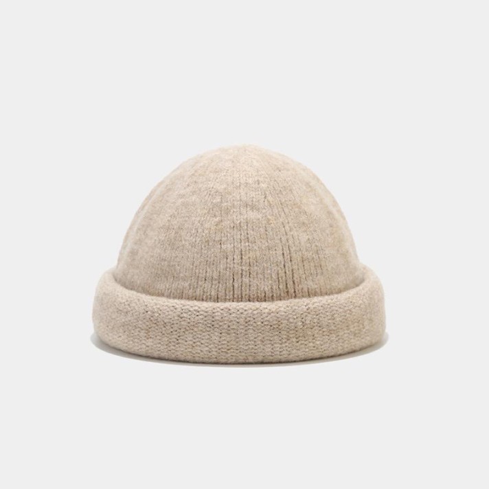 Simple outdoor warm wool knitted hat