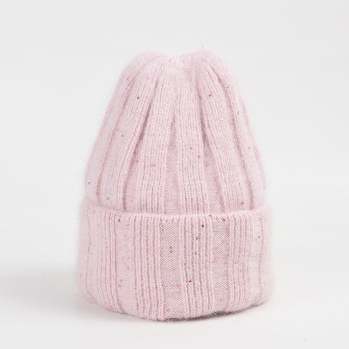 Sequin-embellished comfortable knit hat Sequin-embellished comfortable knit hat