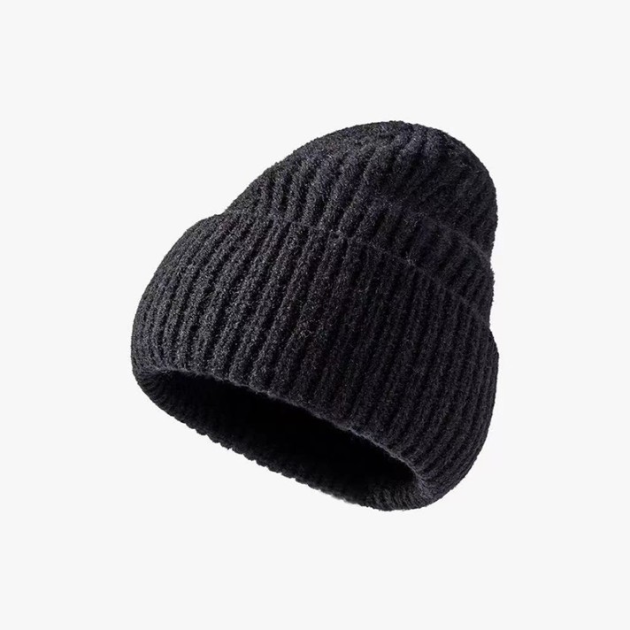 Stylish striped thick and warm knitted hat