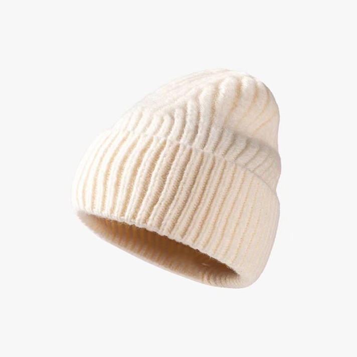 Stylish striped thick and warm knitted hat