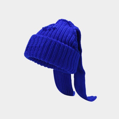 Outdoor warm and cute bunny ear knit hat