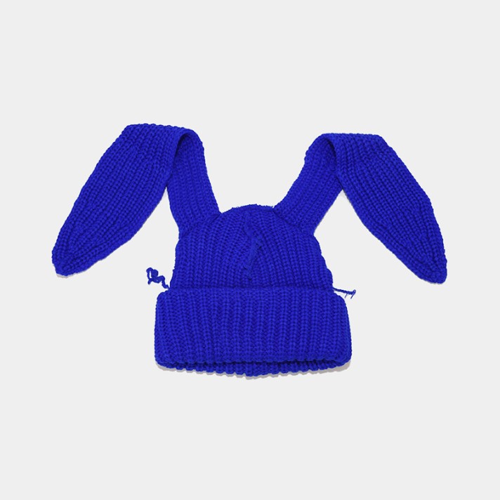 Outdoor warm and cute bunny ear knit hat