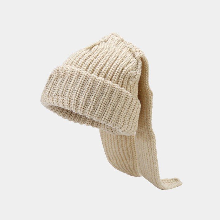 Outdoor warm and cute bunny ear knit hat