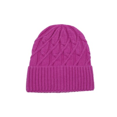 Thickened warm outdoor jacquard knitted hat