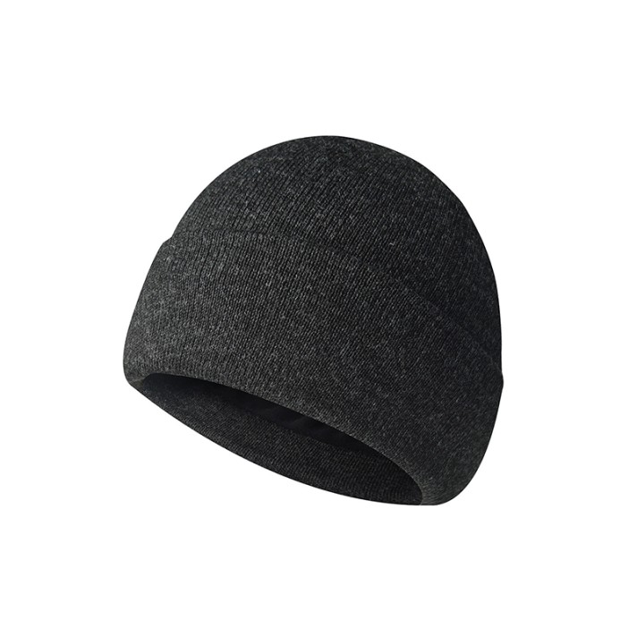 Wool-lined thickened brimless knitted cap Wool-lined thickened brimless knitted cap