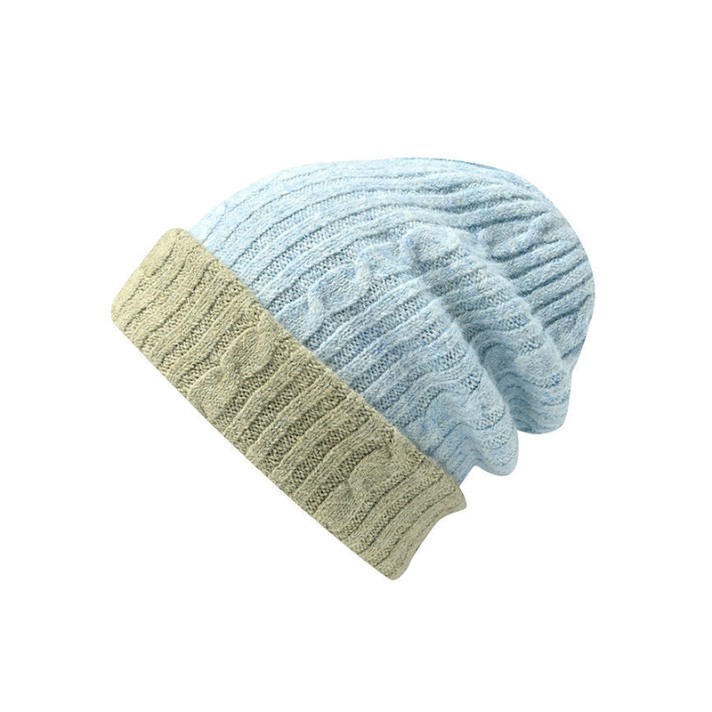 Two-tone casual outdoor warm knitted hat Two-tone casual outdoor warm knitted hat