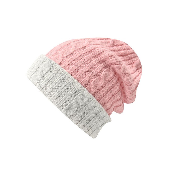 Two-tone casual outdoor warm knitted hat Two-tone casual outdoor warm knitted hat