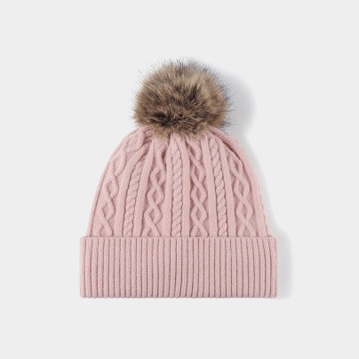 Comfortable and warm angora wool knitted hat