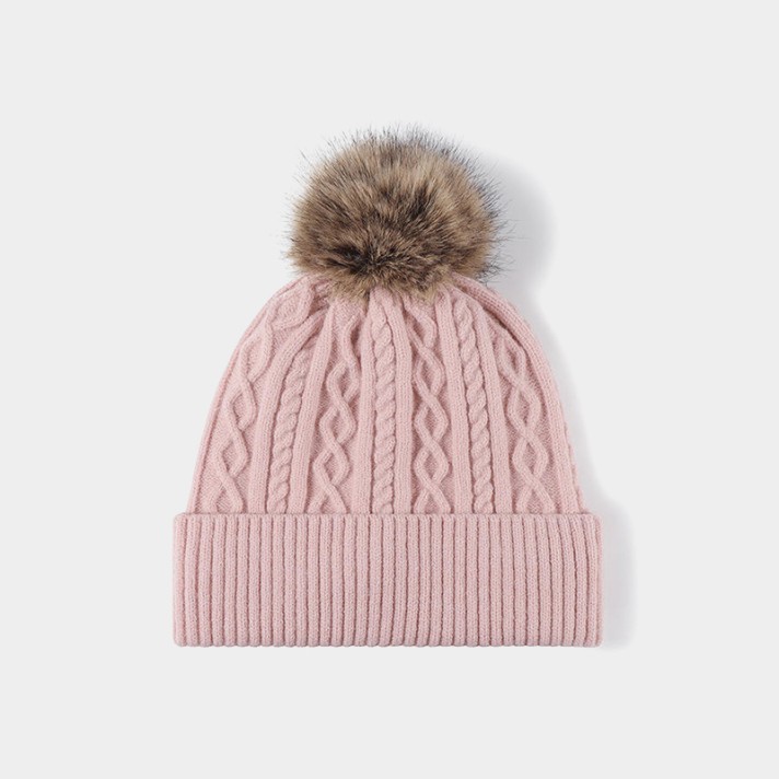 Comfortable and warm angora wool knitted hat
