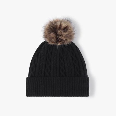 Comfortable and warm angora wool knitted hat