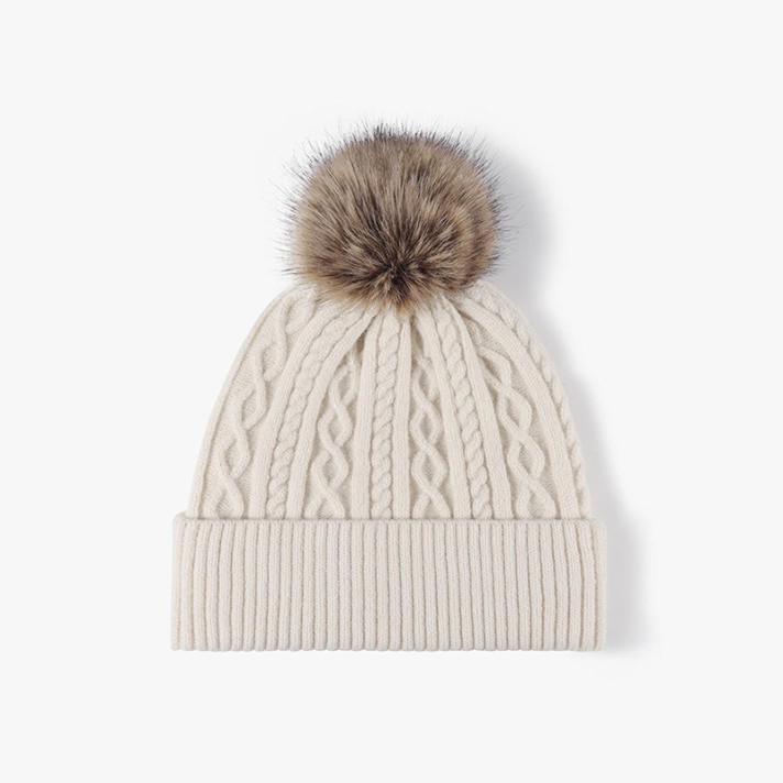 Comfortable and warm angora wool knitted hat